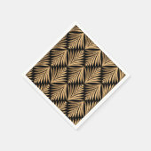 アールデコフローラ素晴らしギャツビーブラック金ゴールドズ結婚ズ スタンダードカクテルナプキン (角)