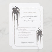 アールデコフローラ結婚式招待状 招待状 (正面/裏面)