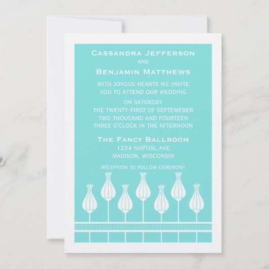 アールデコフローラ結婚式招待状 招待状 (正面)