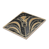 アールデコフローラ金ゴールドと大理石 タイル (側面)