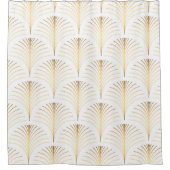 アールデコフローラ:ゴールデンエレガンス。 シャワーカーテン (正面)