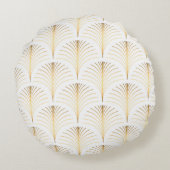 アールデコフローラ：ゴールデンエレガンス。 ラウンドクッション (裏面)