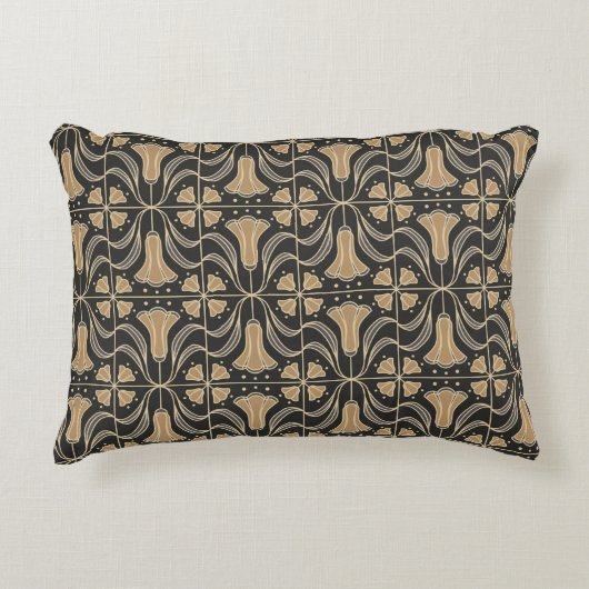 アールデコフローラ。ブルーベル花2 アクセントクッション (正面)