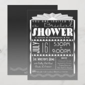 アールデコブライダルシャワーインビテーションギャツビースタイル 招待状 (正面/裏面)