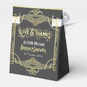 アールデコブライダルシャワーエレガント金ゴールドグレエレガントー フェイバーボックス (裏面サイド)