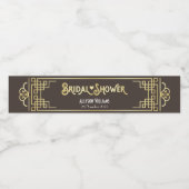 アールデコブライダルシャワーエレガント金ゴールド ペットボトルラベル (シングルラベル)