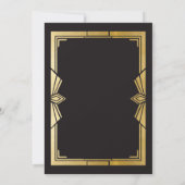 アールデコブライダルシャワーバチェロレッテギャツビー 招待状 (裏面)