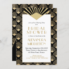 アールデコブライダルシャワーブラック金ゴールドヴィンテージ 招待状