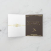 アールデコブライダルシャワーラ感謝していブチョコレート写真 サンキューカード (内部)