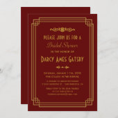 アールデコブライダルシャワー招待状 招待状 (正面/裏面)