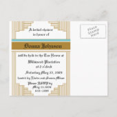 アールデコブライダルシャワー インビテーションポストカード (裏面)