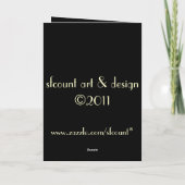 アールデコブラックと金ゴールド年賀状 シーズンカード (裏面)