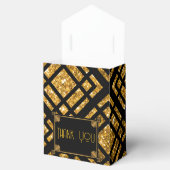 アールデコブラックと金ゴールド結婚のテントの好意ボックス フェイバーボックス (オープン)