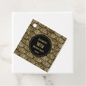 アールデコブラックと金ゴールド30歳の誕生日パーティー フェイバータグ (インサイチュ)