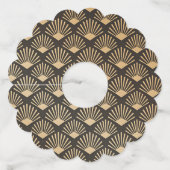 アールデコブラックと金ゴールド ワイングラスタグ (裏面)