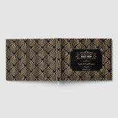 アールデコブラックギャツビー1920年代スタイル結婚ズ ゲストブック (全面)