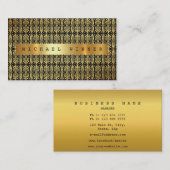 アールデコブラックグラムオーナメントVIPゴールデンフォイル 名刺 (正面/裏面)