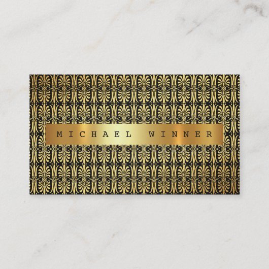 アールデコブラックグラムオーナメントVIPゴールデンフォイル 名刺 (正面)