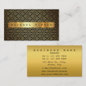 アールデコブラックグラムオーナメントVIPゴールデンフォイル 名刺 (正面/裏面)