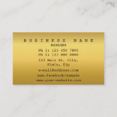 アールデコブラックグラムオーナメントVIPゴールデンフォイル 名刺 (裏面)