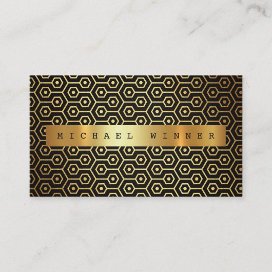 アールデコブラックグラムオーナメントVIPゴールデンフォイル 名刺 (正面)