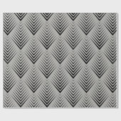 アールデコブラックグレイエレガントボミニマルタン ラッピングペーパー (フラット)