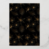 アールデコブラックゴールドフォイルスクリプクラシックト結婚ズ 箔招待状 (裏面)