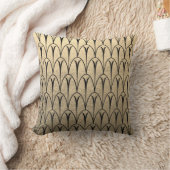 アールデコブラックチャーム金ゴールドジオメトリはかりで測 クッション (ブランケット)