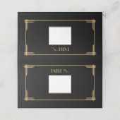 アールデコブラックテーブル番号 プレイスカード (外部開封)