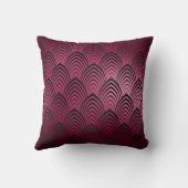 アールデコブラックボルドー幾何はかりで測クラシック クッション (裏面)