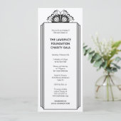 アールデコブラック積み上げ枠グラマーフォーマルイベント 招待状 (スタンド正面)