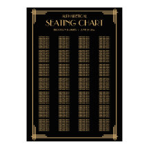 アールデコブラック結婚アルファベット座席表