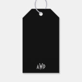 アールデコブラック結婚シルバーのメッセージカード ギフトタグ (裏面)