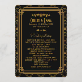 アールデコブラック結婚式 プログラム