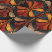 アールデコブラック赤金ゴールド ラッピングペーパー (角)