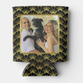 アールデコブラック金ゴールドシェル2カスタム家族の写真 缶クーラー (正面)