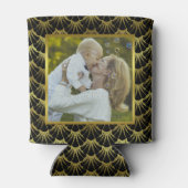 アールデコブラック金ゴールドシェル2カスタム家族の写真 缶クーラー (裏面)