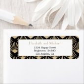 アールデコブラック金ゴールドヴィンテージギャツビー結婚ズ ラベル (インサイチュ)