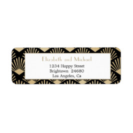 アールデコブラック金ゴールドヴィンテージギャツビー結婚ズ ラベル