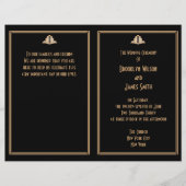 アールデコブラック金ゴールド素晴らしギャツビー結婚式 プログラム (正面)