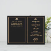 アールデコブラック金ゴールド素晴らしギャツビー結婚式 プログラム (スタンド正面)