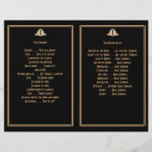 アールデコブラック金ゴールド素晴らしギャツビー結婚式 プログラム (裏面)