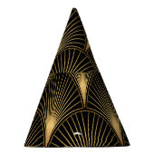 アールデコブラック金ゴールド：シームレスな贅沢 パーティーハット (右)