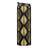 アールデコブラック金ゴールド：シームレス タンブラー (回転右)