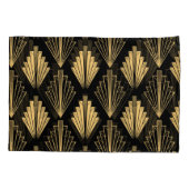 アールデコブラック金ゴールド:シームレス 枕カバー (裏面)