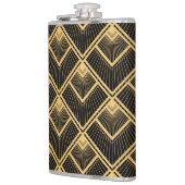 アールデコブラック金ゴールド：ジオメトリック フラスク (左)