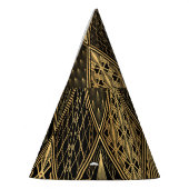 アールデコブラック金ゴールド パーティーハット (左)