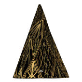 アールデコブラック金ゴールド パーティーハット (右)