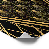 アールデコブラック金ゴールド ポスター (角)