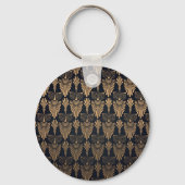 アールデコブラック金ゴールド:レトロ。 キーホルダー (裏面)